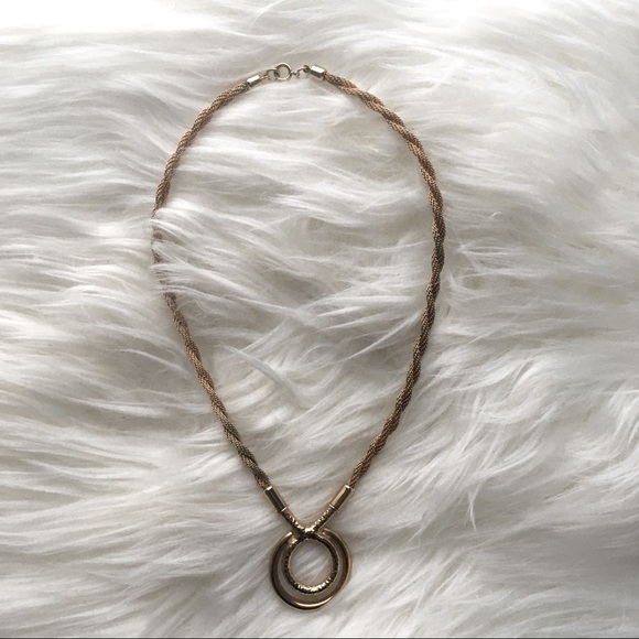 Vintage Double Hoop Necklace - Picture 3 of 4